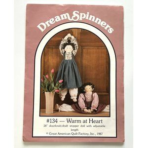 Vintage 1987 Dream Spinners #134 "Warm At Heart" Pattern 28" Door Stopper Doll